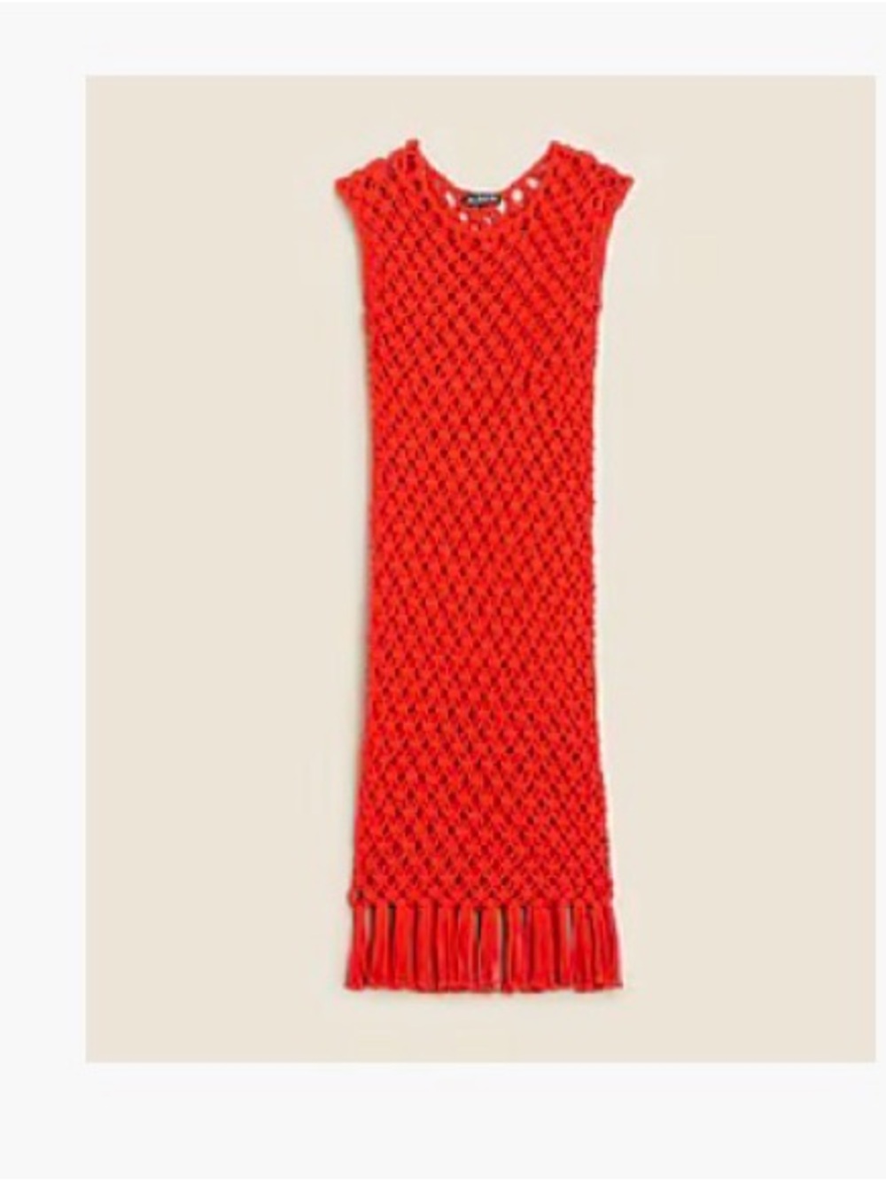 NWT J.Crew Macram Eacute Midi Dress Size XS/S in Scarlet Heat
